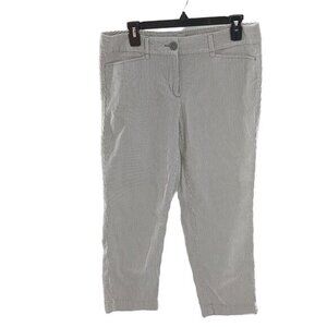 Ann Taylor Loft Pants Original Crop Gray Striped Womens Size 6